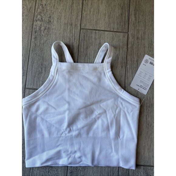 Athleta Tops - Brand New Athleta Aurora Seamless Crop Rib White Strappy Tank, Size S NWT!